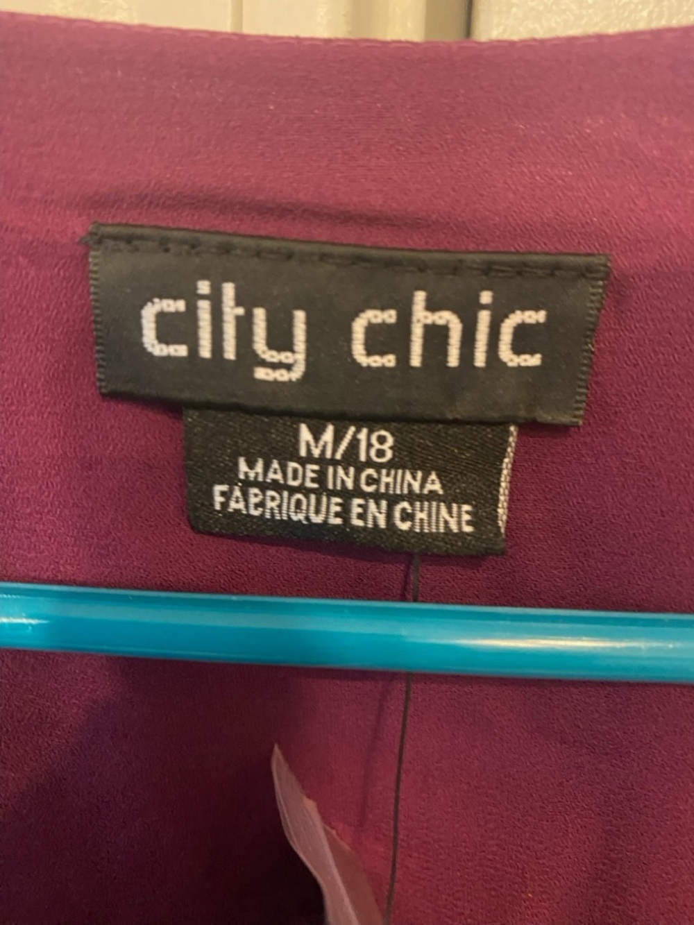 City Chic Plum Wrap Blouse with Side Tie - Picture 2 of 3